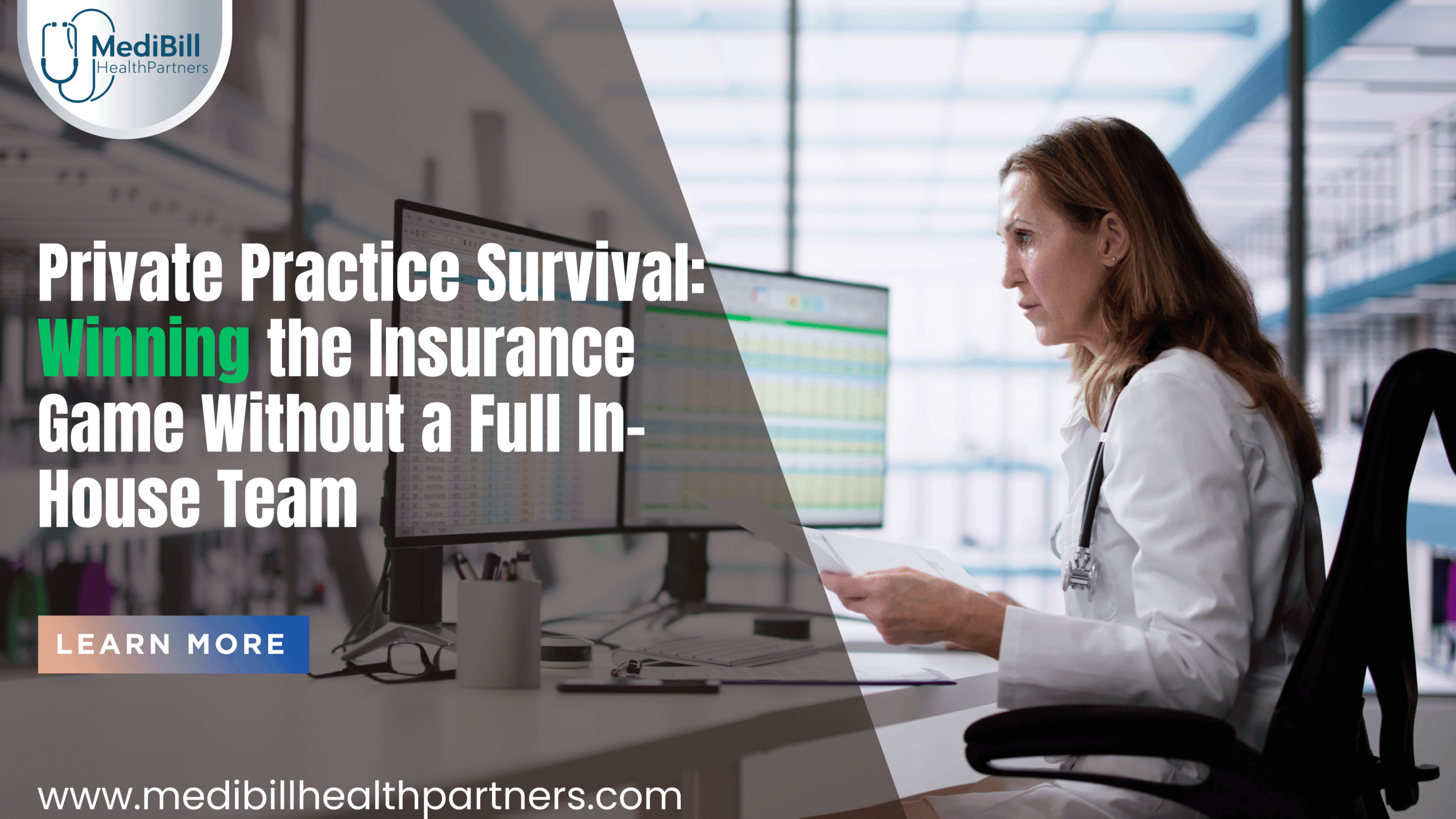 Private Practice Survival: Winning the Insurance Game Without a Full In-House Team 2 Medi Bill Health Partners private practice survival winning the insurance game without a full in house team scaled